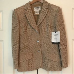 Chanel Embroidered Wool-Blend Jacket